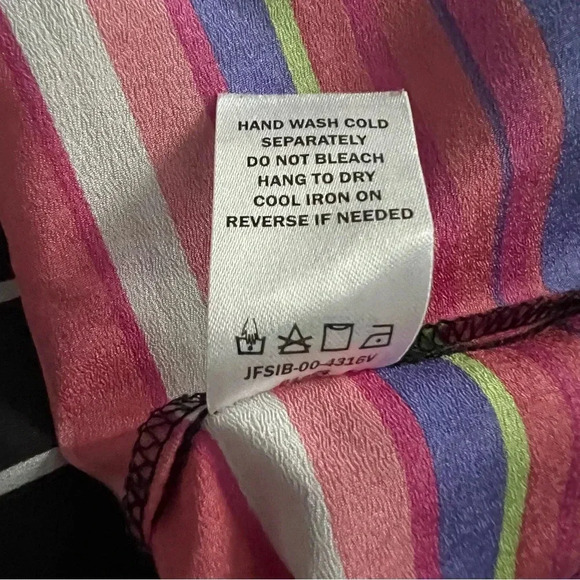 Vanity Sundress XL Striped Elastic Waist Ruffle Accent Vintage Y2K Whimsy Twee - Picture 6 of 8